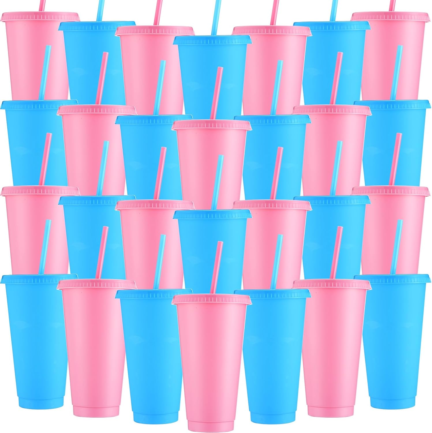 30 Pack Tumbler with Straw and Lid for Parties and Events
