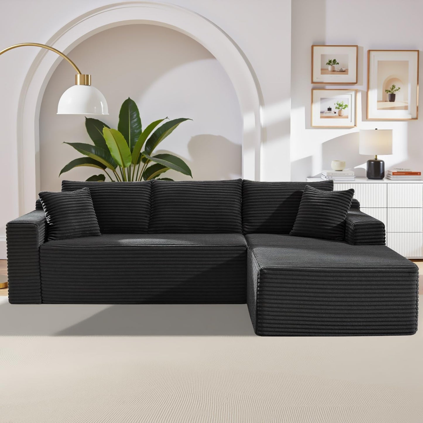 Cloud Sectional Couch - Modular Sofa with L-Shape Chaise