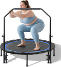 Foldable Mini Trampoline Rebounder 40in or 48in - Quiet Bungee Workout