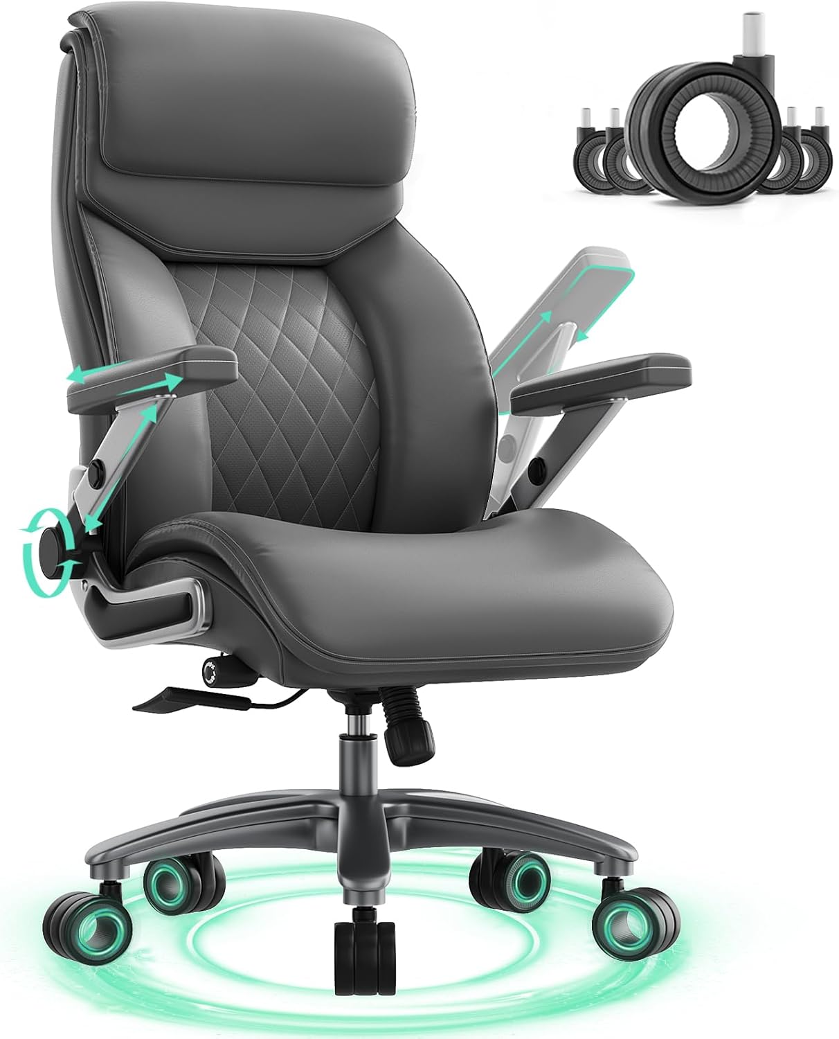 Big and Tall Office Chair with 5D Arms for Ultimate Comfort