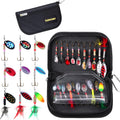 TOPFORT Fishing Lures Spinner Kit - 20pc Set with Carry Bag