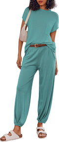 Two Piece Outfits Lounge Sets for Women Knit Sweater & Joggers