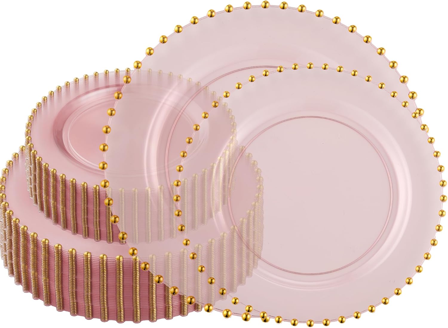Elegant 128 Piece Combo Plastic Dinner Plates for Special Events
