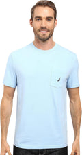 Mens Solid Crew Neck Pocket T-Shirt - Soft Stretch Cotton