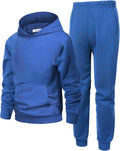 2 Piece Boys Pullover Hoodies Tracksuit Set - Soft Lightweight Suit