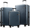 3 Piece Set Luggage with Spinner Wheels - Expandable Hardside Set