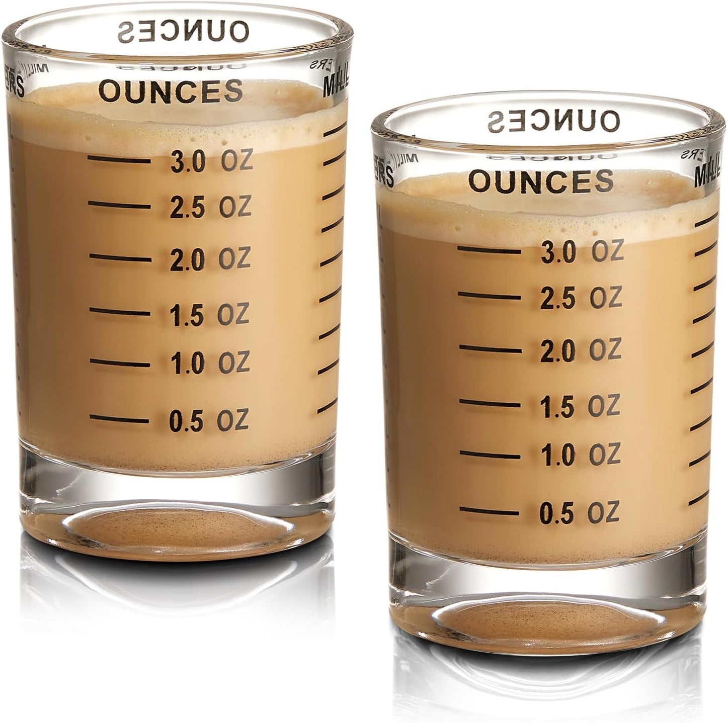 2-Pack 3oz Heavy Base Shot Glass Set for Vodka, Whiskey, Tequila - Hlukana