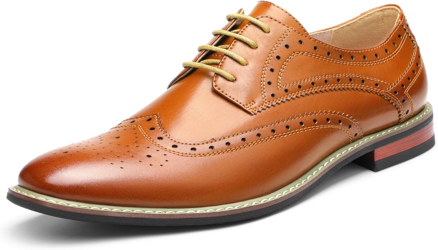 Bruno Marc Prince Men's Classic Modern Oxford Lace Dress Shoes