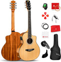 Vangoa 36-In Acoustic Electric Guitar Kit - Compact 3/4 Cutaway