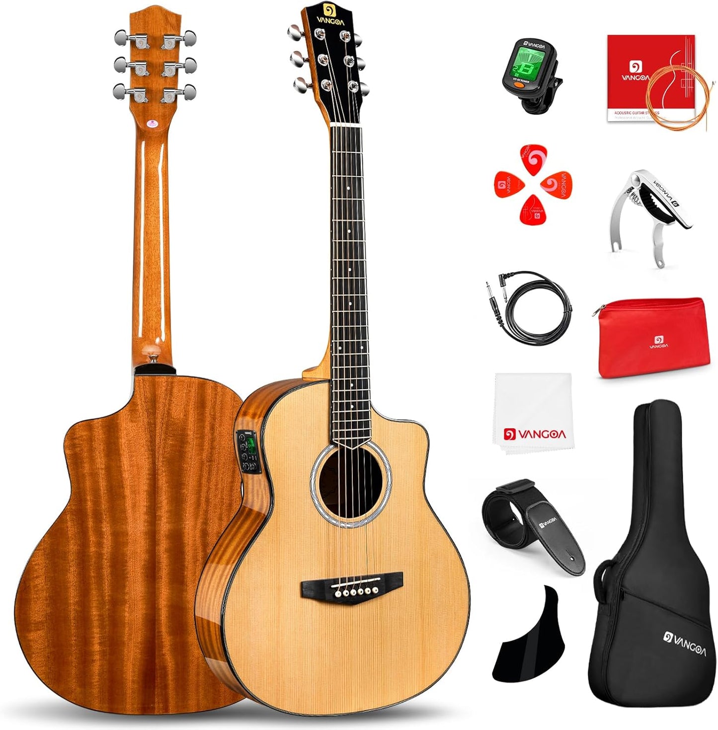 Vangoa 36-Inch Acoustic Electric Guitar Kit for Beginners