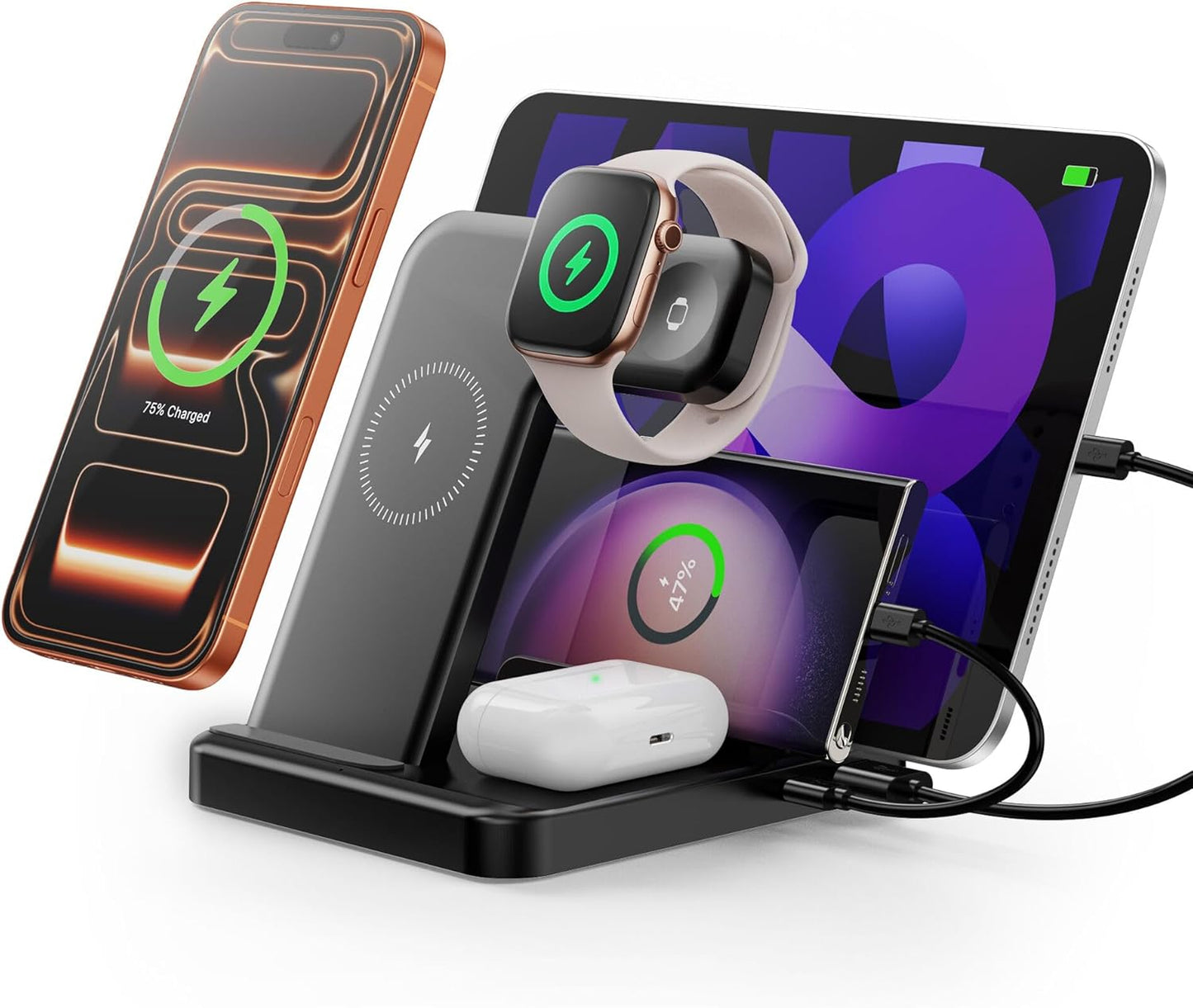 5-in-1 Charging Station for iPhone, Apple Watch, and AirPods