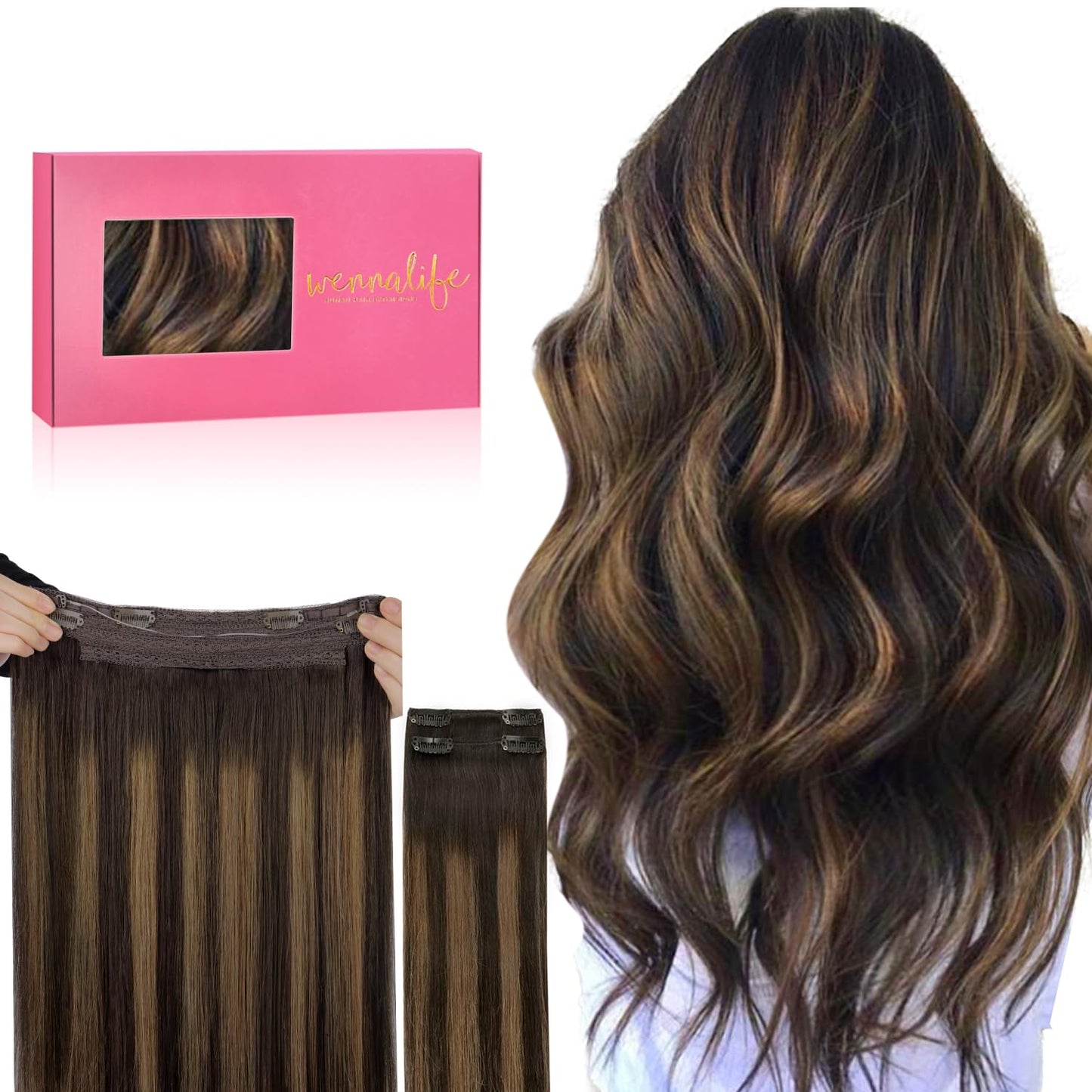 WENNALIFE Wire Hair Extensions for Natural Volume & Length