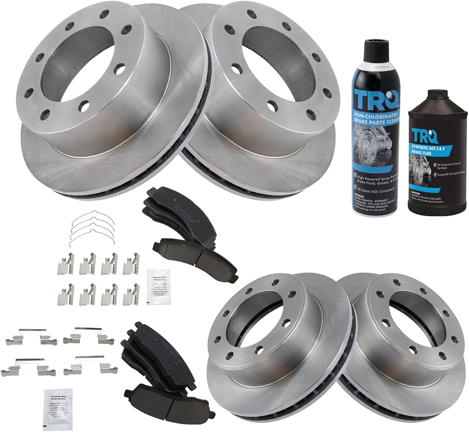 TRQ Brake Pad & Rotor Kit for Ford Excursion and F-Series