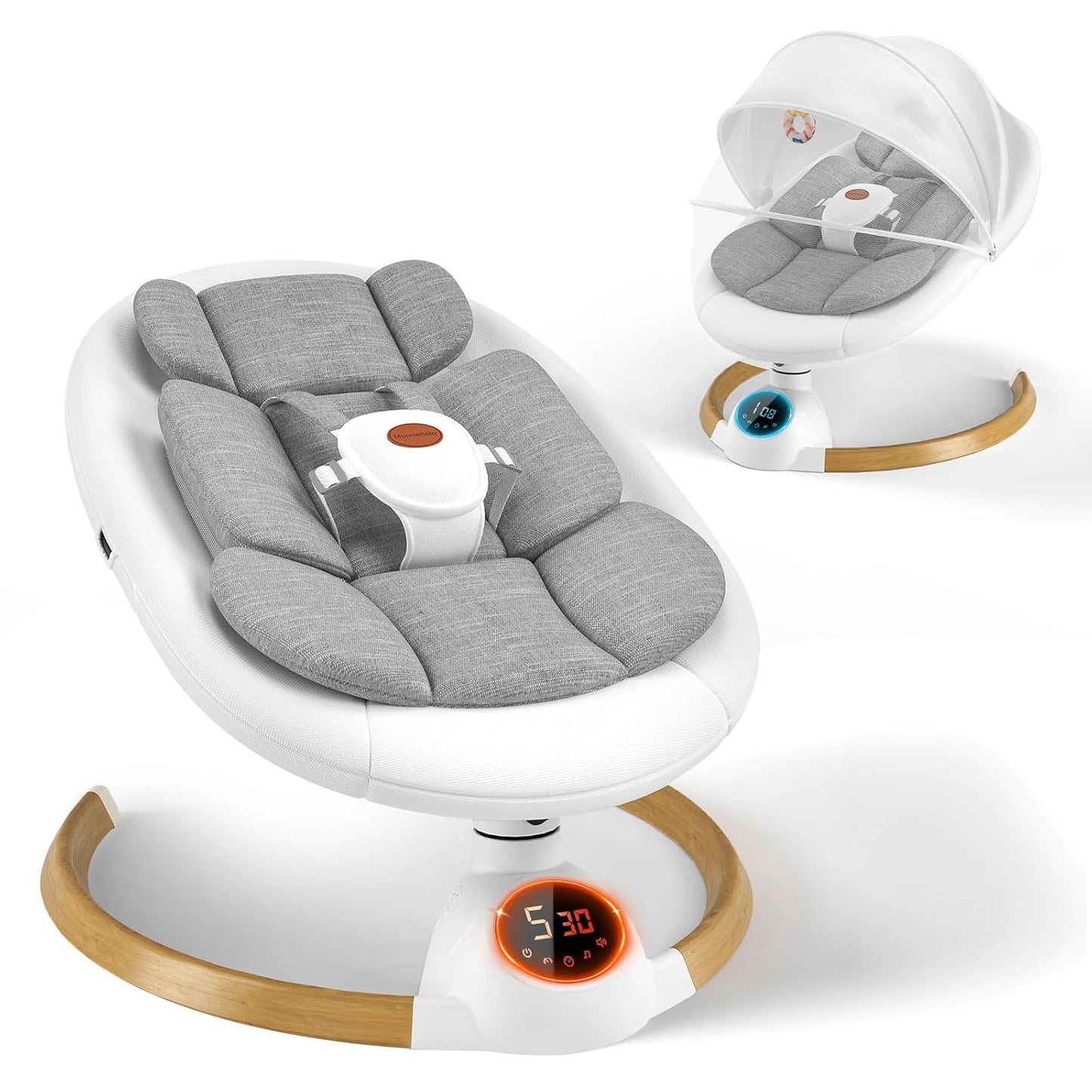 Electric Baby Swing for Infants with Bluetooth and 5 Speeds