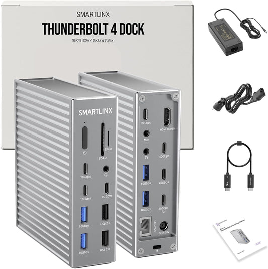 Thunderbolt 4 Docking Station with 21 Ports for Dual 4K Displays