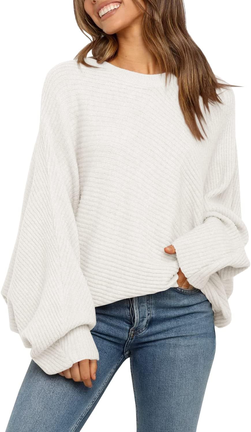 Mafulus Women's Oversized Crewneck Sweater for Stylish Comfort