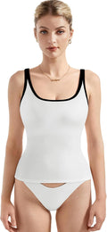 SUUKSESS Women Padded Cotton Ribbed Long Tank Top - Summer Layering 2