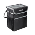 WELKIN Car Trash Can with Lid - Waterproof Leakproof Bin for Cars