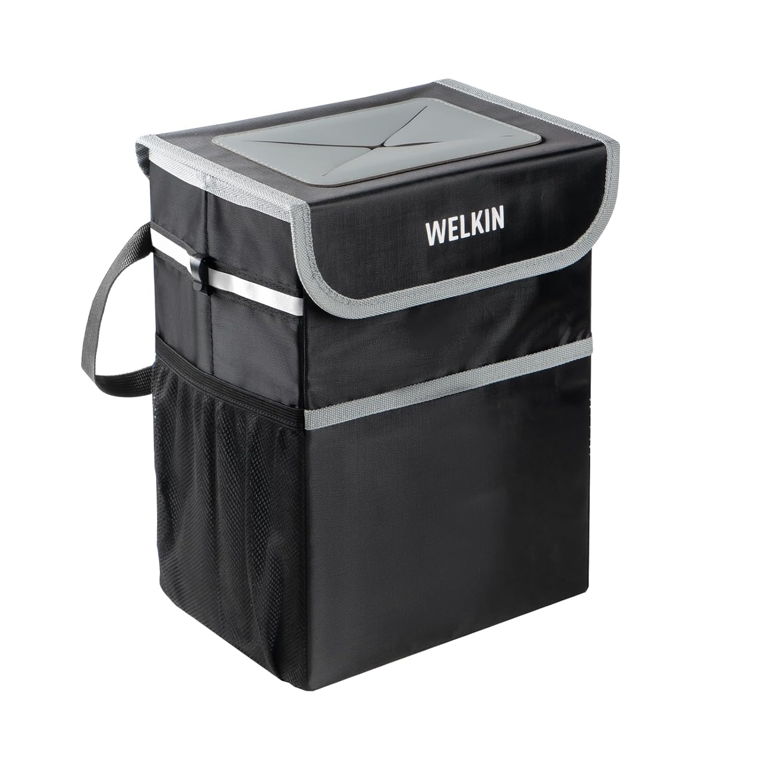 Leakproof Car Trash Can by WELKIN - Compact & Waterproof!