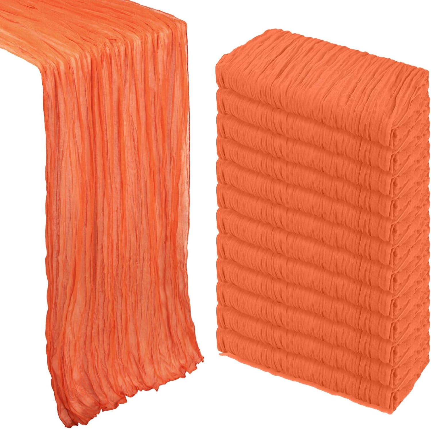 12 Pack Fall Table Runner Orange Cheesecloth for Elegant Decor