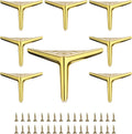 4 3/4 inch Shiny Gold Metal Furniture Legs Set of 8 for DIY
