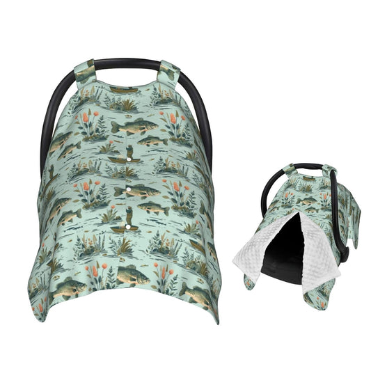 Fisher & Bass Baby Car Seat Canopy - Nursing Cover & Blanket Set