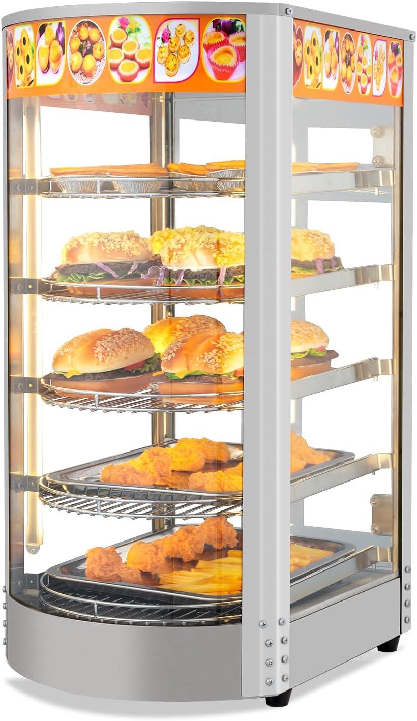 ROVSUN 5-Tier Commercial Food Warmer for Pizza and More