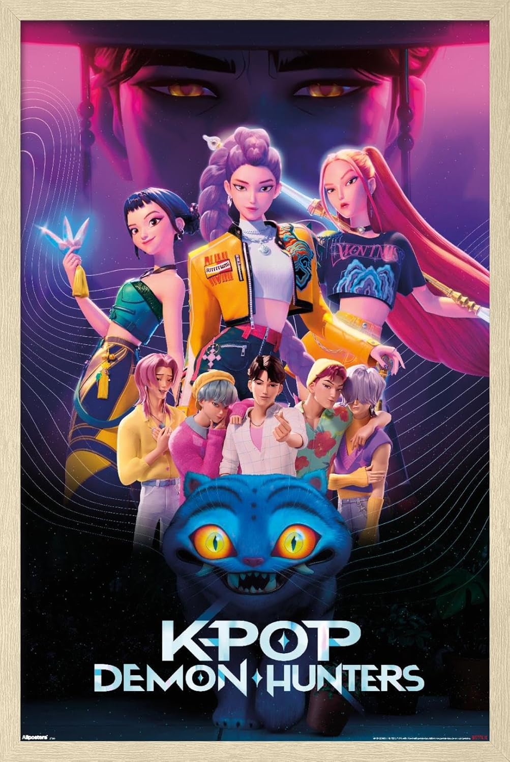 Netflix KPop Demon Hunters Group Wall Poster for Stylish Decor