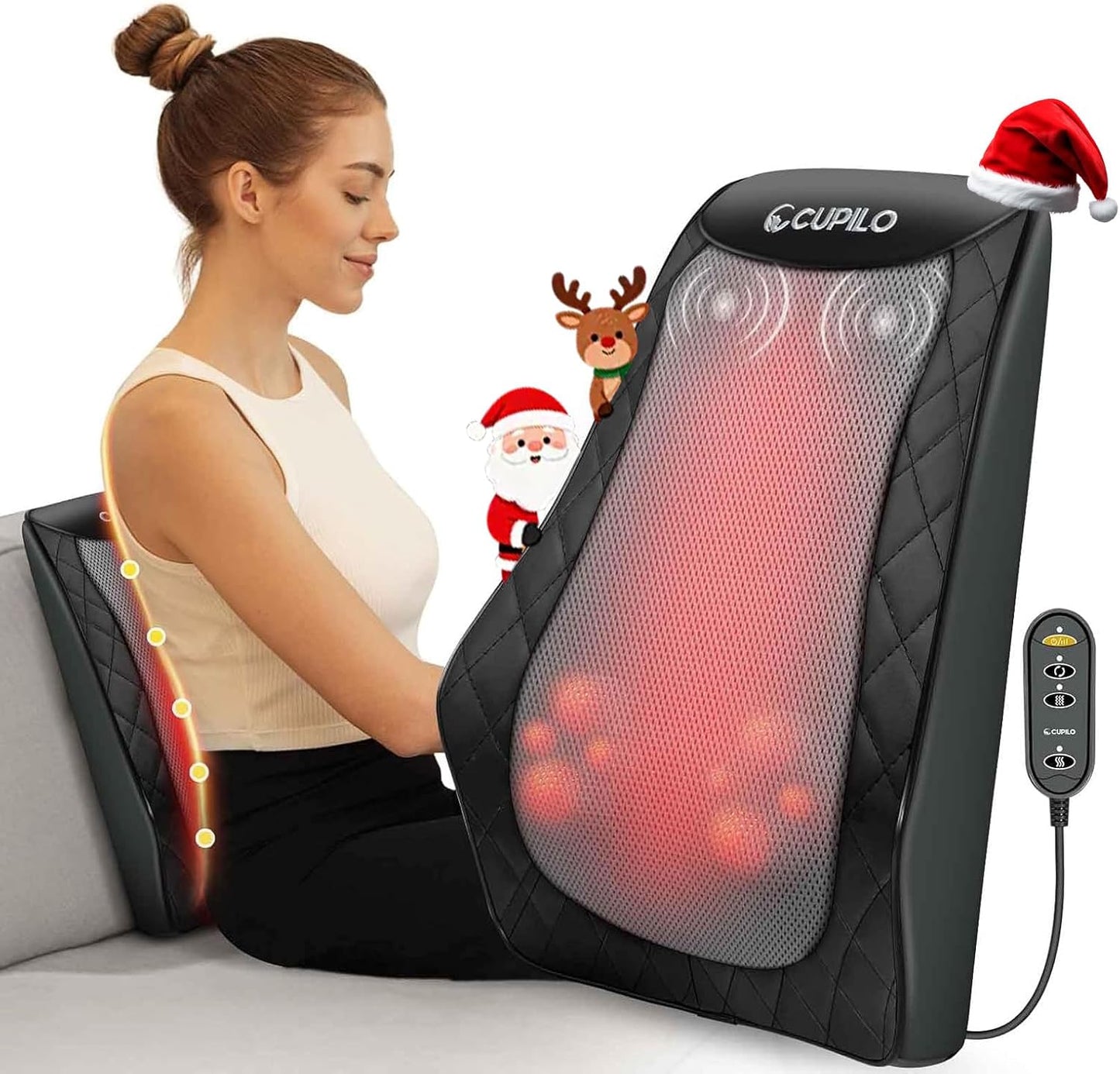 Back and Neck Massager for Pain Relief with Heated Vibration