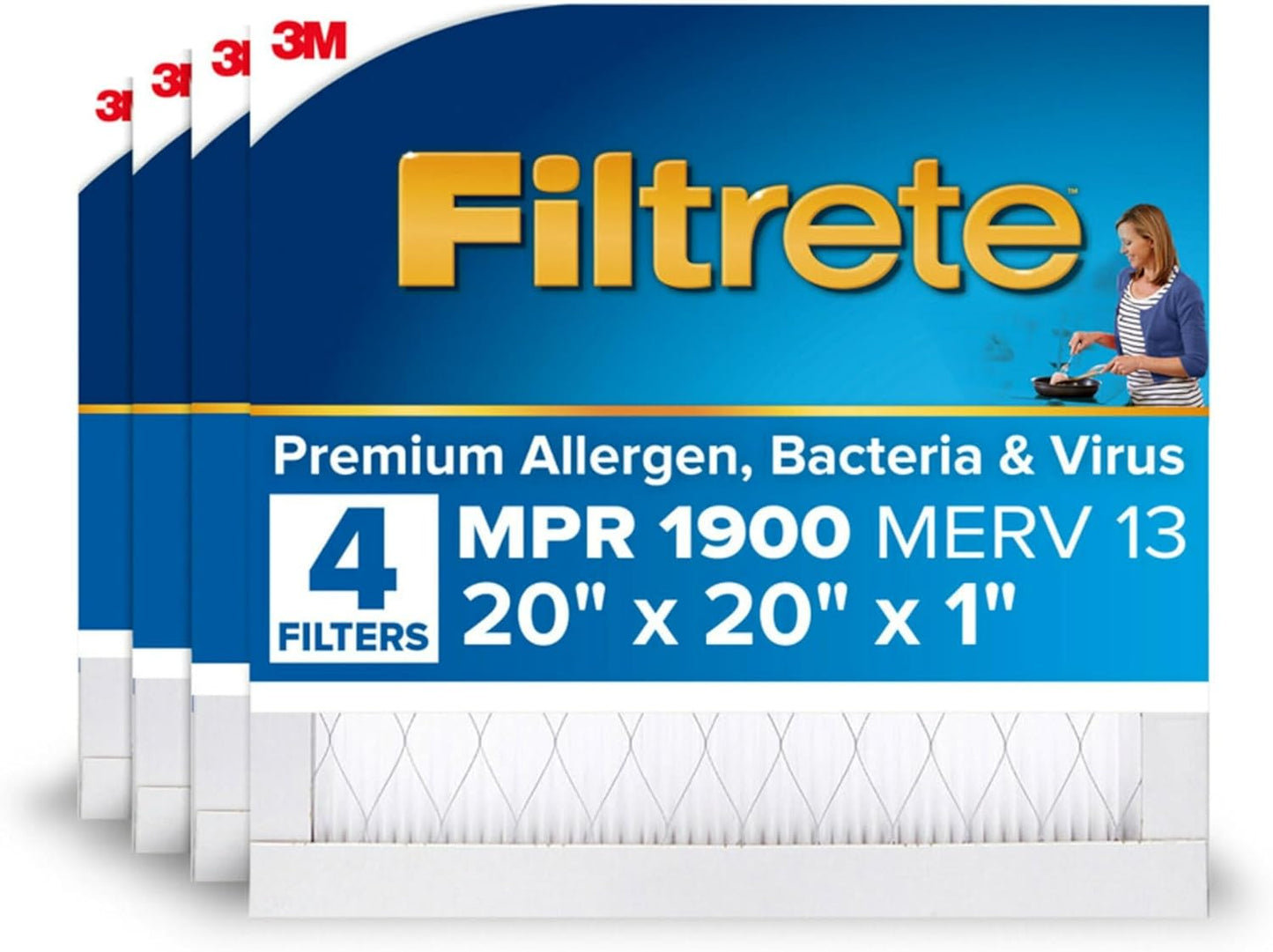 Filtrete MERV 13 Allergen Defense Air Filters - 4 Pack
