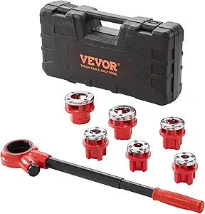 VEVOR Ratchet Pipe Threader Kit for Versatile Pipe Threading