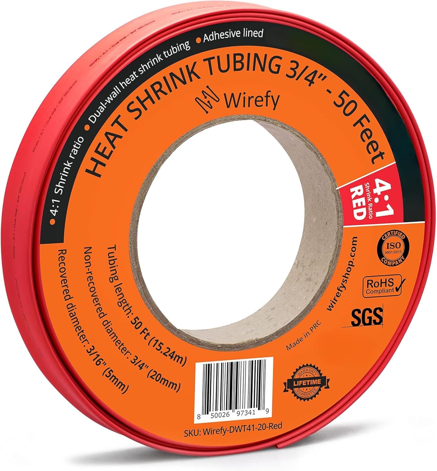 Wirefy 3/4 Heat Shrink Tubing - Industrial Adhesive Lined Roll