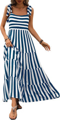 PRETTYGARDEN Summer Floral Sleeveless Maxi Dress - Flowy & Breathable