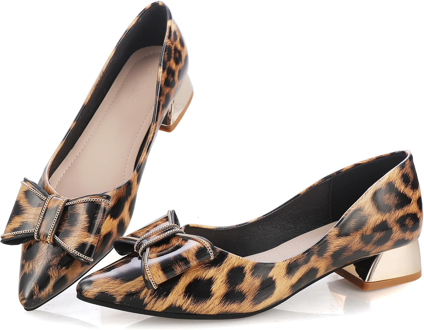 Women's Chunky Closed Toe Low Block Heels for Work and Parties
