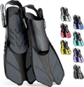 CAPAS Swim Fins for Adults and Kids - Adjustable Snorkeling Fins
