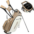 PU Leather 14-Way Golf Stand Bag for Men and Women - Lightweight 8