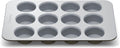12-Cup Ceramic Muffin Pan Black - Naturally Non-Stick Bakeware