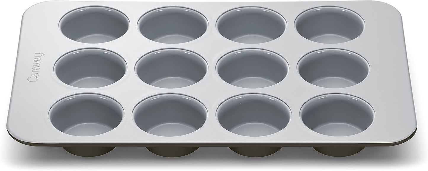 Caraway Non-Stick Ceramic 12-Cup Muffin Pan for Baking Perfection