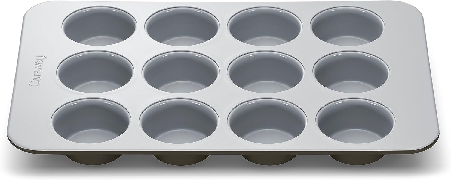 Caraway Non-Stick Ceramic 12-Cup Muffin Pan for Baking Perfection