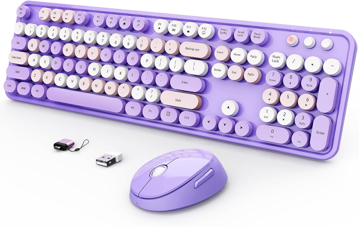 Wireless Keyboard and Mouse Combo for Retro Style Lovers