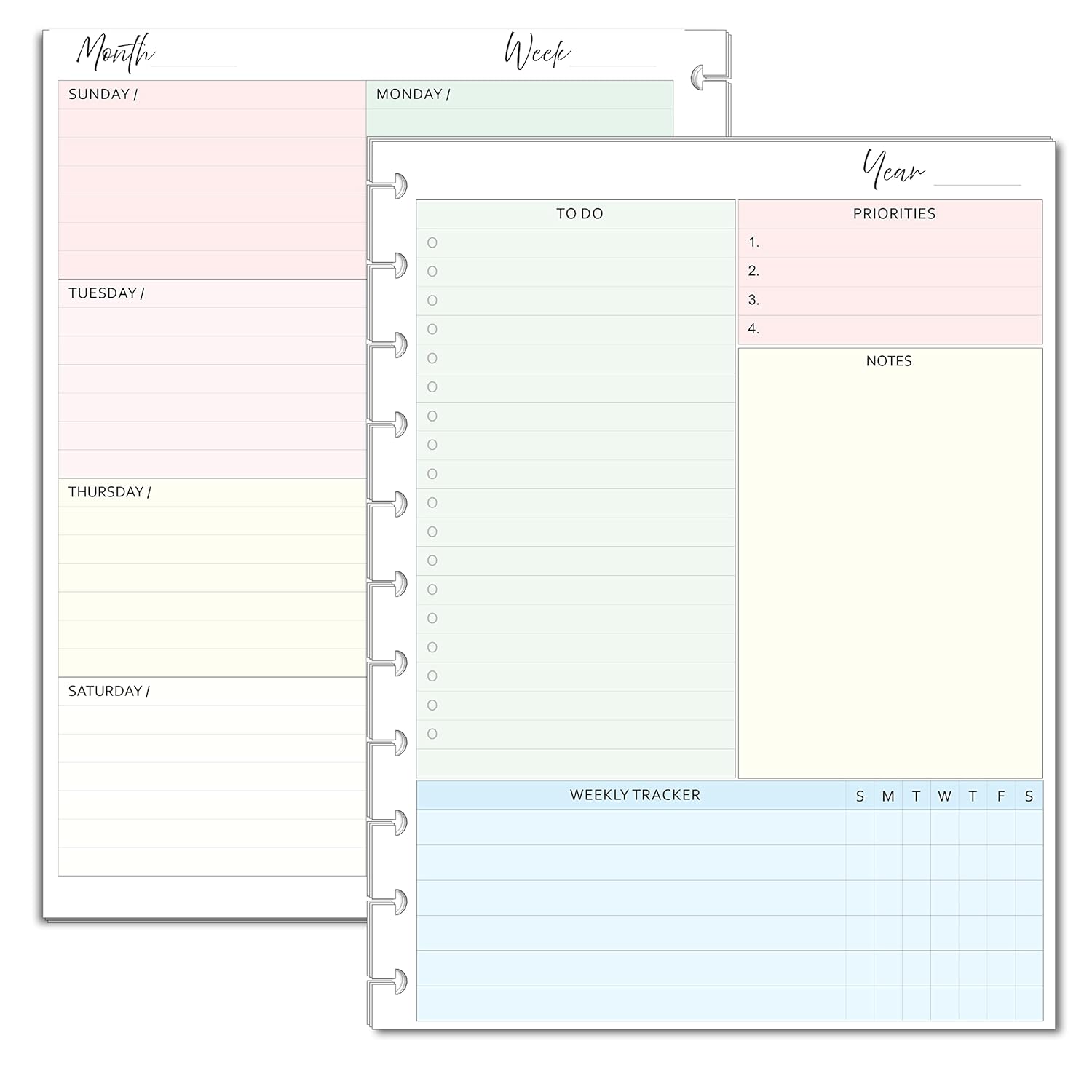 Organize Anywhere with 11-Disc Planner Inserts