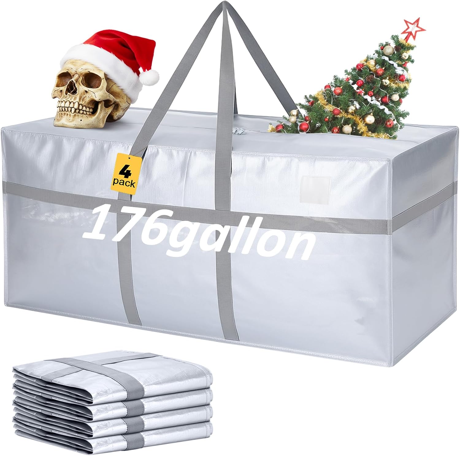 4 Pcs 176 Gallon Large Moving Bags for Easy Storage Solutions