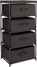 Juvale 4-Tier Fabric Dresser for Closet - Narrow 4-Drawer Storage