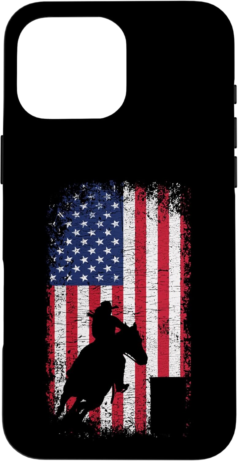 iPhone 16 Pro Max USA Flag Barrel Racing Case