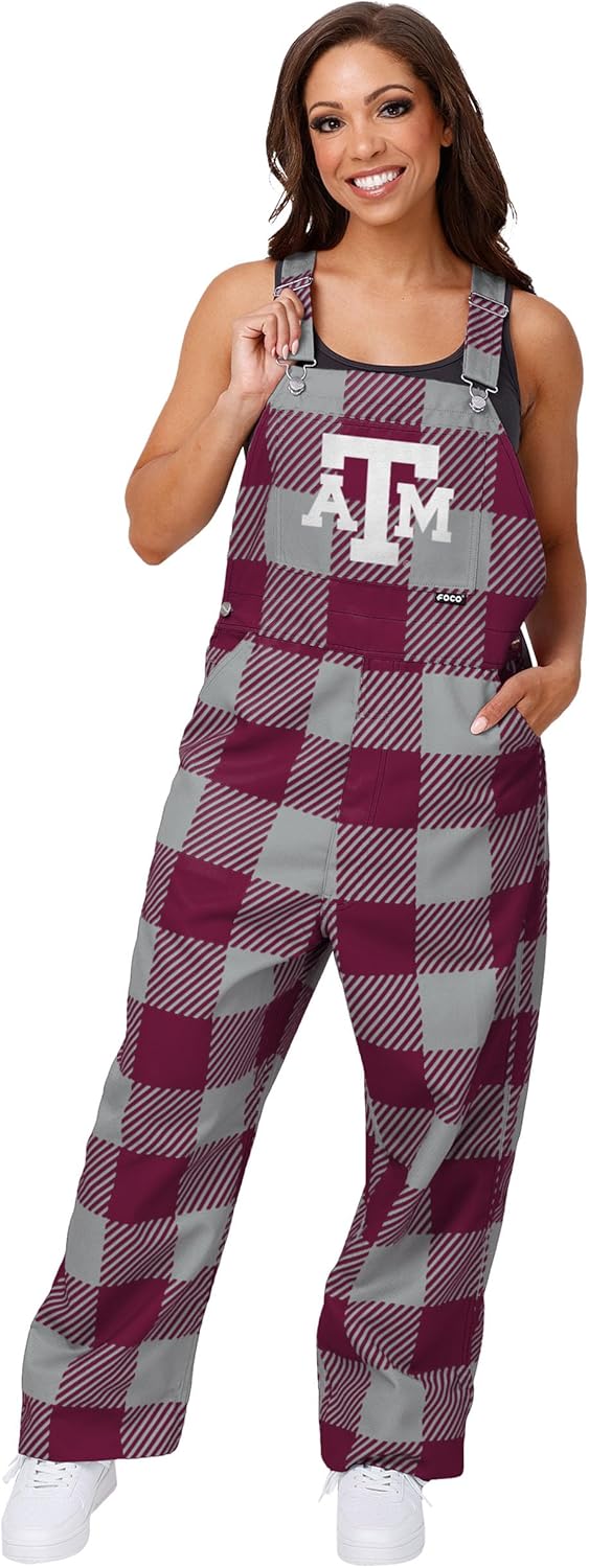 NCAA Womens College Team Logo Bib Overalls for Game Days
