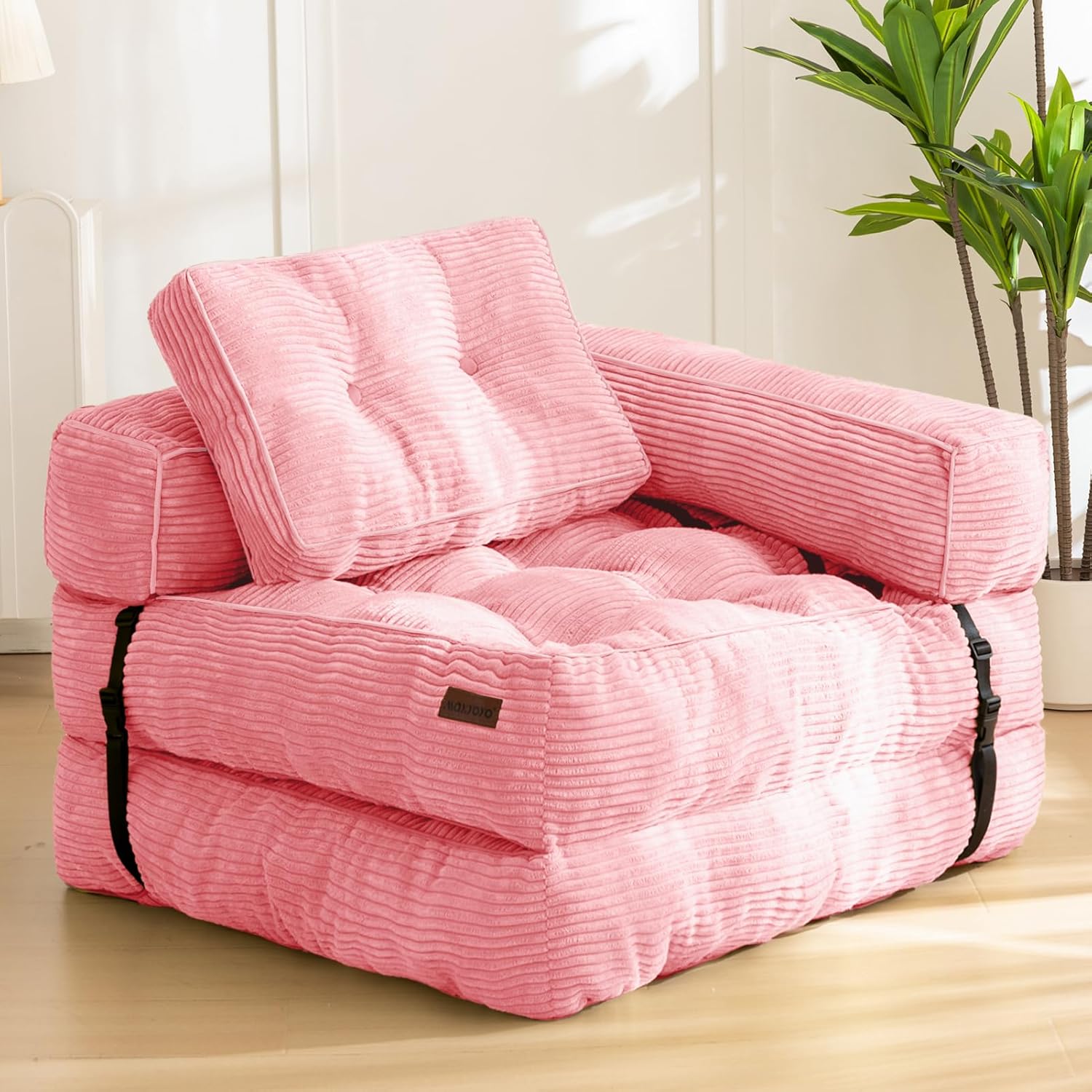 MAXYOYO Folding Sofa Bed: L-Shaped Convertible Comfort for All