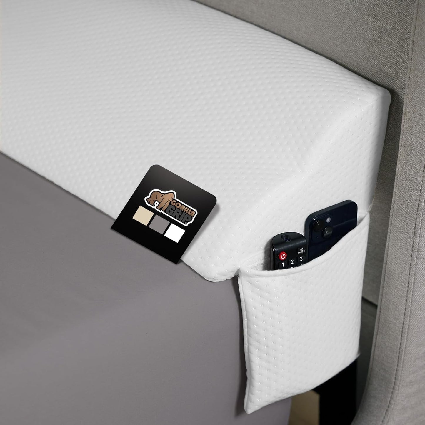 GORILLA GRIP King Bed Wedge Pillow for Headboard Gap Filler