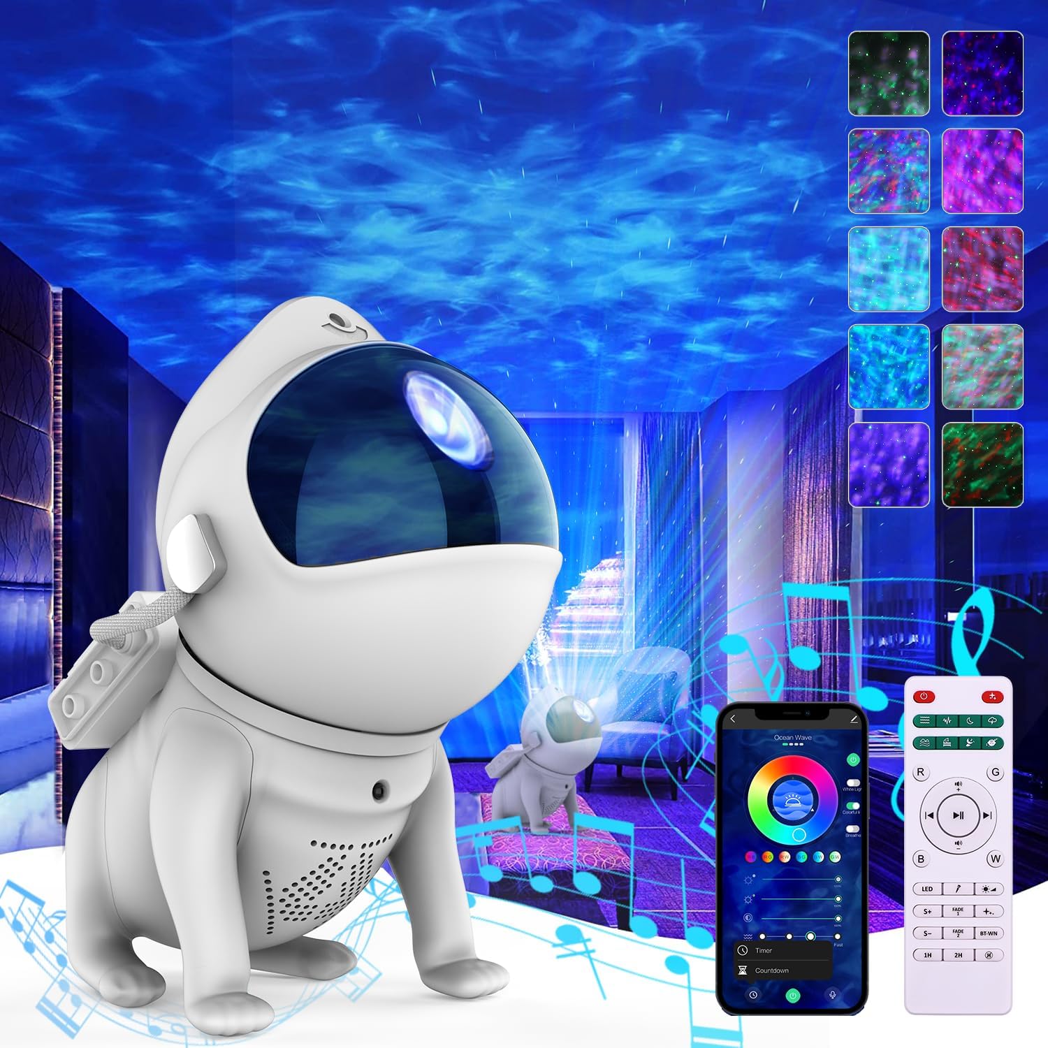 Immersive Ocean Waves Galaxy Projector - Sleep Aid