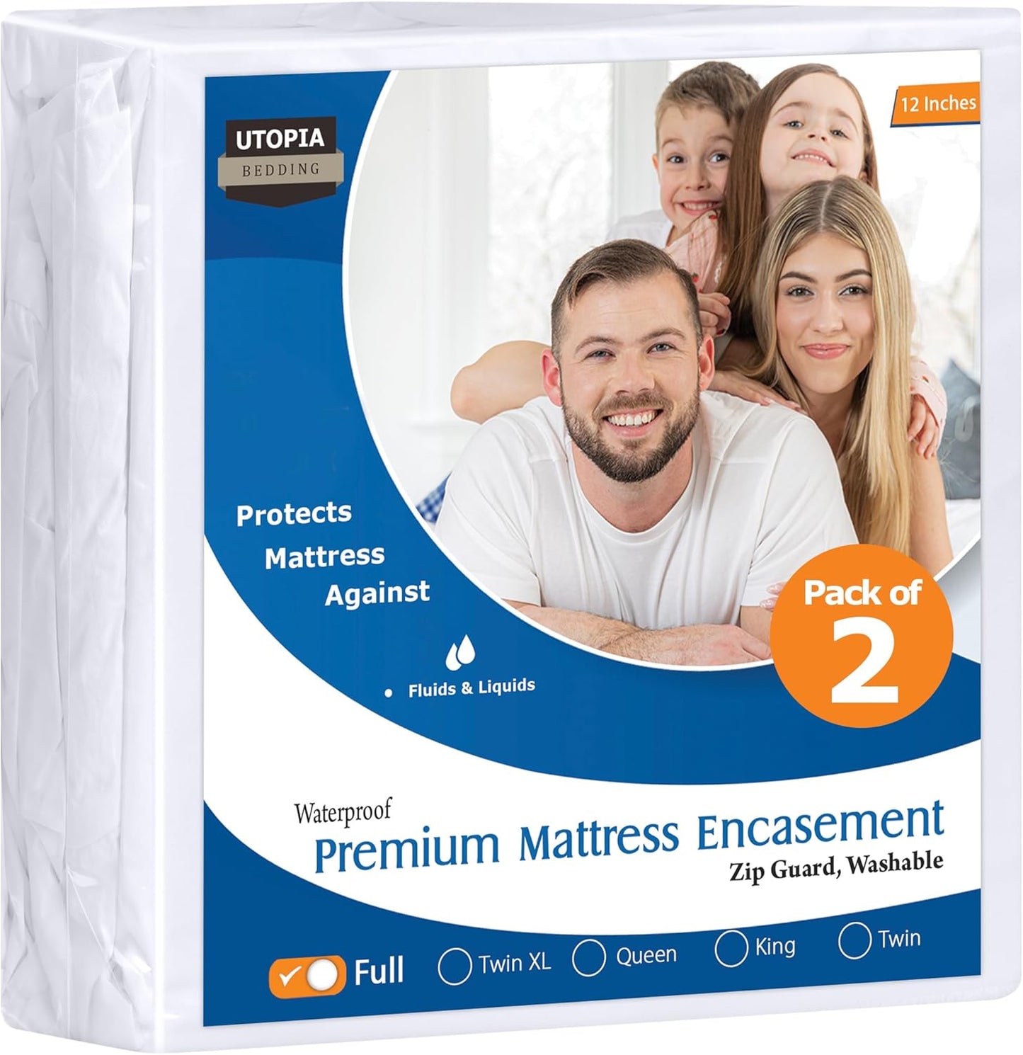 Premium Zippered Mattress Encasement for Full Size Mattresses