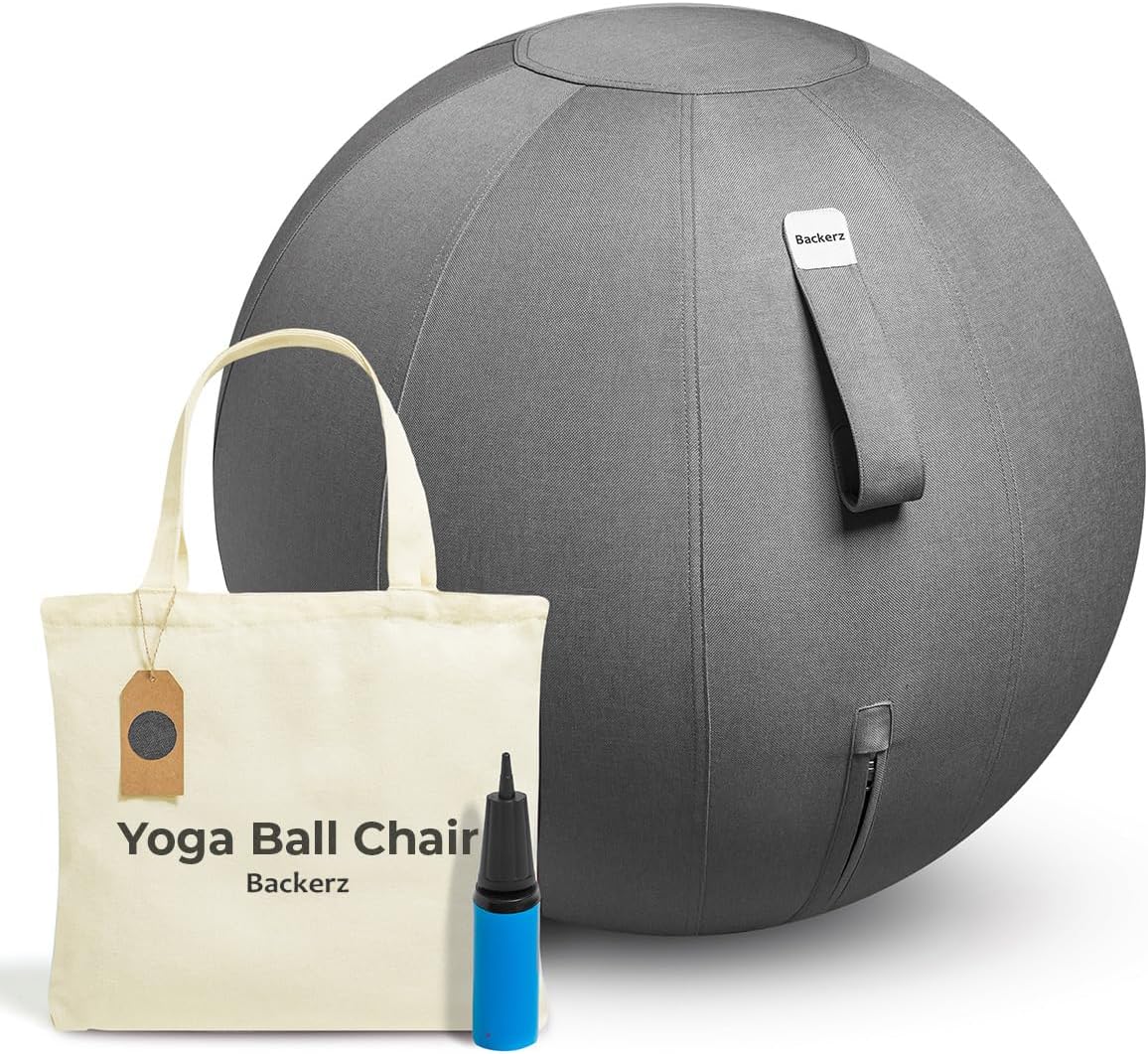 Back Pain Relief: Balance Ball Chair for Posture - 21.6 in